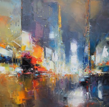 Painting titled "N.Y Avenue" by Benoit Havard, Original Artwork