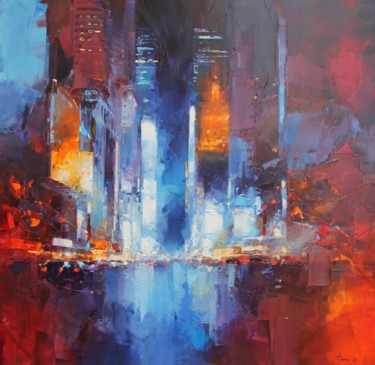 Painting titled "Broadway N.Y" by Benoit Havard, Original Artwork