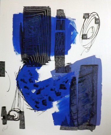 Painting titled "bluenotte" by Benoit Thiel, Original Artwork