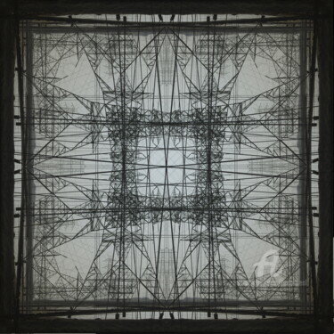 Digitale Kunst getiteld "Mandala pylon #2" door Benoit Beal (3enoit 3eal), Origineel Kunstwerk, Foto Montage