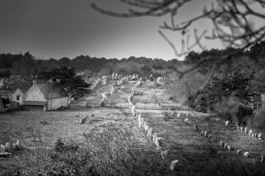 Photography titled "Carnac 12h32" by Benoit Mortreux, Original Artwork, Digital Photography Mounted on Aluminium