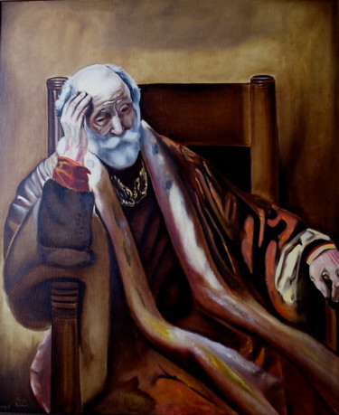 Painting titled ""Étude"" by Guy Benson, Original Artwork, Oil