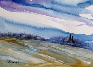 Painting titled ""Nostalgie d'une na…" by Guy Benson, Original Artwork, Watercolor