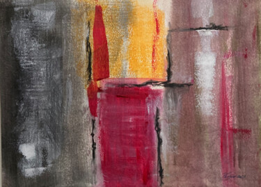 "Abstraction 2" başlıklı Tablo Guy Benson tarafından, Orijinal sanat, Mum boya