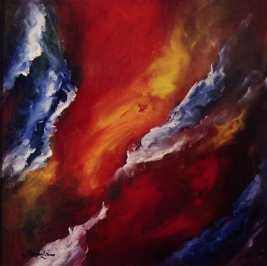 Painting titled "Cumulus 6" by Guy Benson, Original Artwork, Oil