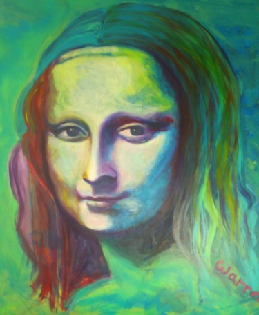 Painting titled "Mona Lisa 1" by Bent Warrer, Original Artwork, Acrylic