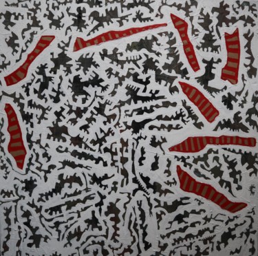 Malerei mit dem Titel "Cut Dead Inside Me" von Bent, Original-Kunstwerk, Acryl