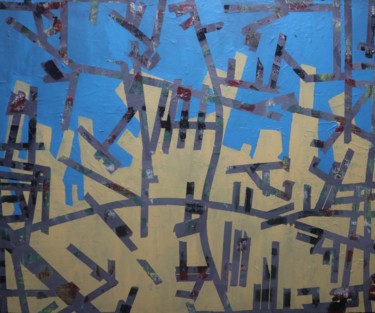 Malerei mit dem Titel "These unknown roads" von Bent, Original-Kunstwerk, Acryl