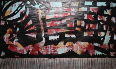 Pintura titulada "Acculé aux murs" por Bent, Obra de arte original, Tinta