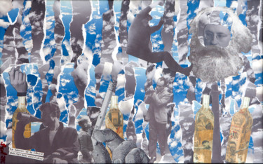 Collagen mit dem Titel "L'Oubli est notre s…" von Bent, Original-Kunstwerk