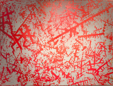 Peinture intitulée "Cette étrange guerre" par Bent, Œuvre d'art originale, Acrylique