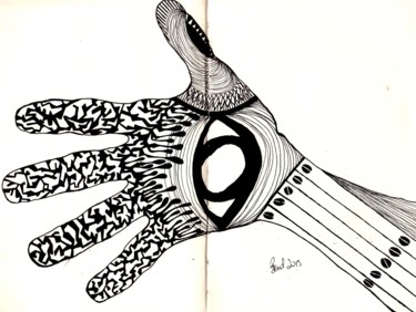 Drawing titled "Illustration-5" by Bent, Original Artwork, Ink