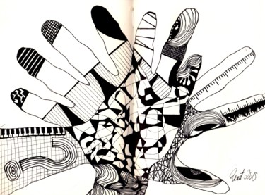 「illustration-11」というタイトルの描画 Bentによって, オリジナルのアートワーク, インク
