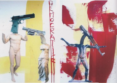 Collages intitulée "Courrons camarades.…" par Bent, Œuvre d'art originale