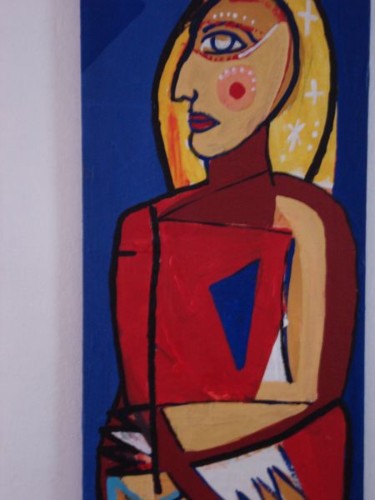 Peinture intitulée "Femme" par Abdelkrim Bentato, Œuvre d'art originale