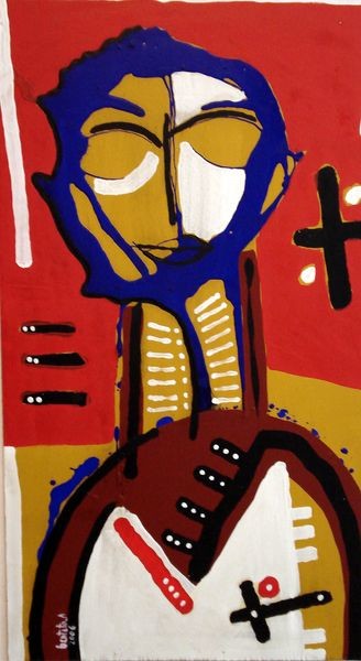 Peinture intitulée "Che" par Abdelkrim Bentato, Œuvre d'art originale