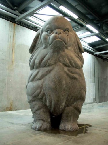 Sculpture intitulée "Pékinois" par Song Benxing, Œuvre d'art originale