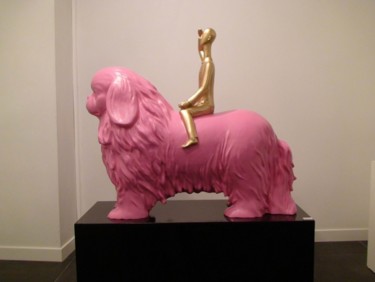 Sculpture intitulée "cavalier" par Song Benxing, Œuvre d'art originale