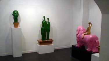 Sculpture intitulée "vue de l'expo 3" par Song Benxing, Œuvre d'art originale