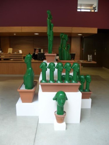 Sculpture intitulée "Homme vegetal(vue d…" par Song Benxing, Œuvre d'art originale