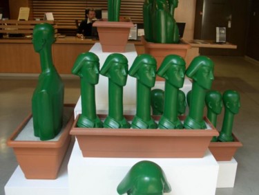 Sculpture intitulée "Homme vegetal (vue…" par Song Benxing, Œuvre d'art originale