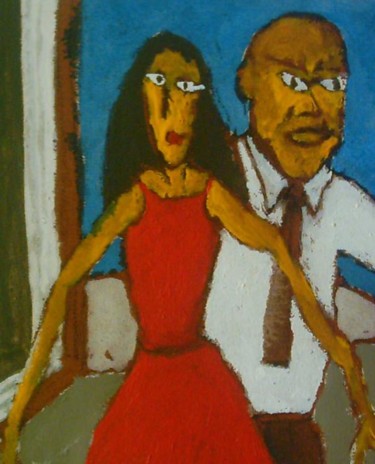 Painting titled "pareja.jpg" by Mohamed Benyaich, Original Artwork