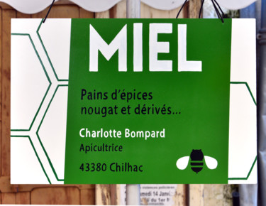 Malarstwo zatytułowany „Panneau miel” autorstwa Béopé, Oryginalna praca, Olej