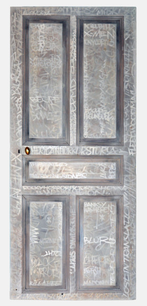 Malerei mit dem Titel "Porte de chambre" von Béopé, Original-Kunstwerk, Acryl