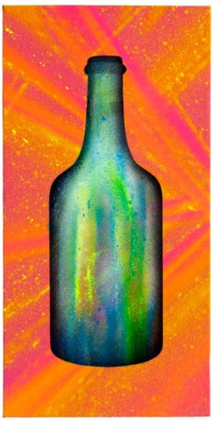 Peinture intitulée "Vin jaune fluo" par Béopé, Œuvre d'art originale