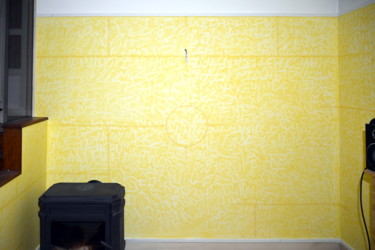 Malerei mit dem Titel "Décor mural NYC" von Béopé, Original-Kunstwerk, Acryl