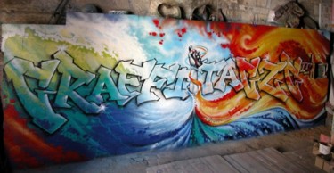 Painting titled "graffitagz" by Béopé, Original Artwork