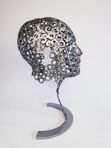 Skulptur mit dem Titel "Le mystérieux" von Béranger Papasodaro, Original-Kunstwerk, Metalle