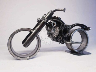 Sculpture intitulée "Moto" par Béranger Papasodaro, Œuvre d'art originale, Métaux