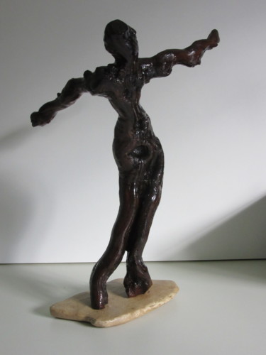Sculpture intitulée "Madame" par Berdi, Œuvre d'art originale, Bois