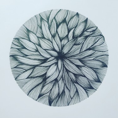 Disegno intitolato "Fusion florale" da Flora Berdot, Opera d'arte originale