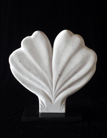 Sculpture titled "Ginkgo" by Berendina De Ruiter, Original Artwork, Stone