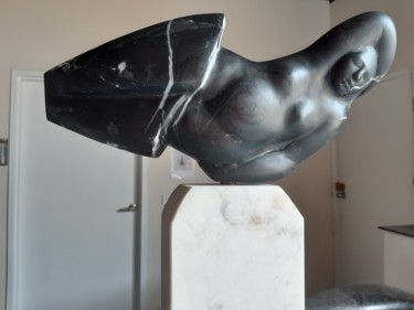 Sculpture titled "Floating" by Berendina De Ruiter, Original Artwork, Stone