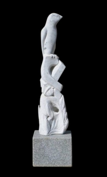 Escultura intitulada "fragmenta vitae" por Berendina De Ruiter, Obras de arte originais, Pedra