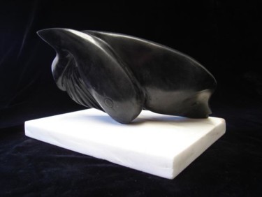 Sculpture titled "The idea of fish" by Berendina De Ruiter, Original Artwork, Stone