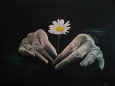 Painting titled "Marguerite" by B.B., Original Artwork, Oil