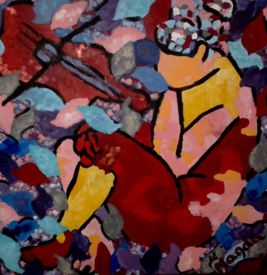 Painting titled "L'effacée" by Bérengère Jullian (MAGDA), Original Artwork