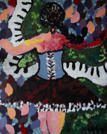 Painting titled "Léger comme un air" by Bérengère Jullian (MAGDA), Original Artwork, Acrylic