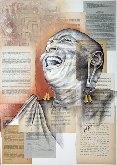 Desenho intitulada "Asante sana" por Bérengère Labarthe (Lab-Art), Obras de arte originais, Canetac de aerossol