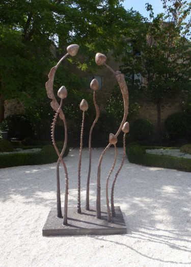 Sculpture titled "Ondulations" by Berengere D Orsay, Original Artwork, Mixed Media