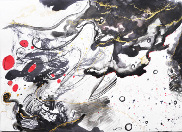 Painting titled "Tempêta" by Bérénice Art, Original Artwork, Ink