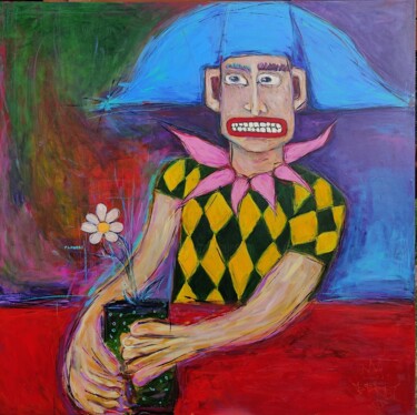 Malerei mit dem Titel "Harlequin" von Berez, Original-Kunstwerk, Acryl