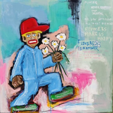 Malerei mit dem Titel "Figurative art man…" von Berez, Original-Kunstwerk, Acryl