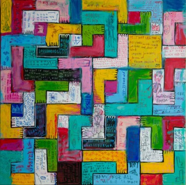 Картина под названием "Labyrinth" - Berez, Подлинное произведение искусства, Акрил