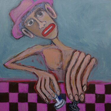 Painting titled "Chess player" by Berez, Original Artwork, Acrylic