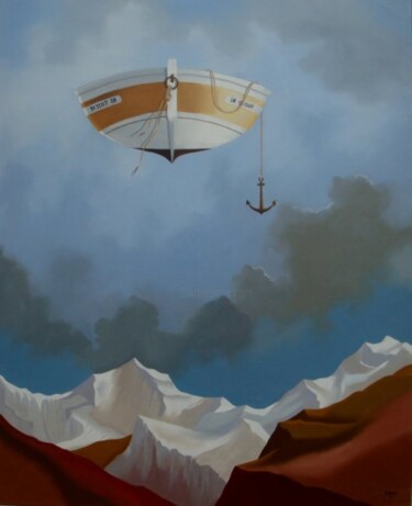 Peinture intitulée "l'ivresse des cimes" par Bergagna, Œuvre d'art originale